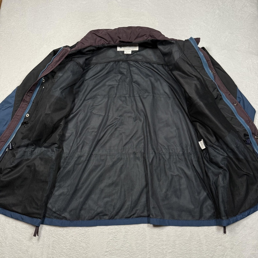 Vintage Columbia Jacket Mens Large Blue Black Full Zip Windbreaker 00s XM5990 - Picture 5 of 11